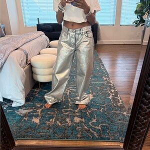 REVICE Silver and Blue Denim Pants